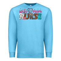 Ocean Blue wife mom nurse Premium Sweatshirt - texasbilliewilder