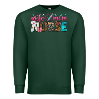 Sports Green wife mom nurse Premium Sweatshirt - texasbilliewilder