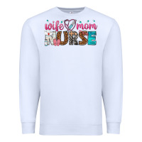 White wife mom nurse Premium Sweatshirt - texasbilliewilder