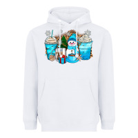 White winter snowman coffee cups Heavyweight Hoodie - Zillion Design Studio