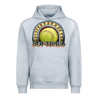 Heather Grey softball rainbow Urban Hoodie - JahusDesignShop