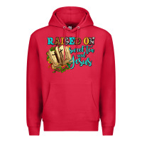 Cardinal raised on sweet tea and jesus Premium Hoodie - AdoDesignShop