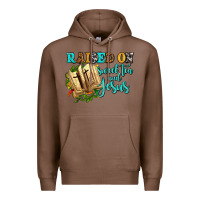 Chestnut raised on sweet tea and jesus Premium Hoodie - AdoDesignShop