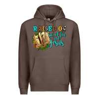 Coffee raised on sweet tea and jesus Premium Hoodie - AdoDesignShop