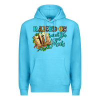 Ocean Blue raised on sweet tea and jesus Premium Hoodie - AdoDesignShop