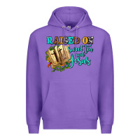 Purple raised on sweet tea and jesus Premium Hoodie - AdoDesignShop