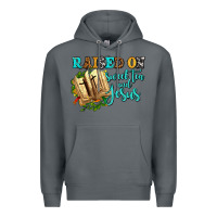 Rock raised on sweet tea and jesus Premium Hoodie - AdoDesignShop