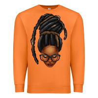 Carrot afro woman faux jumbo locs Premium Sweatshirt - texasbilliewilder