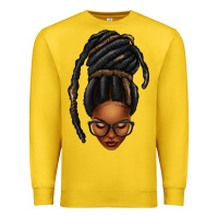 Lemon afro woman faux jumbo locs Premium Sweatshirt - texasbilliewilder