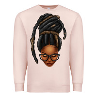 Afro Woman Faux Jumbo Locs Premium Sweatshirt | Teevron