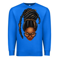 True Royal afro woman faux jumbo locs Premium Sweatshirt - texasbilliewilder
