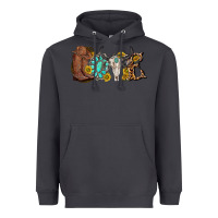 Smoke western love bull skull with gemstone and sunflowe Heavyweight Hoodie - texasbilliewilder
