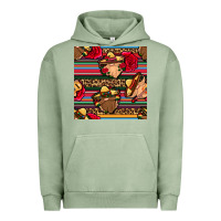 Pigment Oil Green mexican gnomes seamless pattern Urban Hoodie - BundleAndBundleShop
