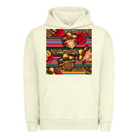 Pigment Pistachio mexican gnomes seamless pattern Urban Hoodie - BundleAndBundleShop