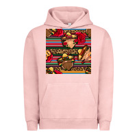 Pigment Salmon mexican gnomes seamless pattern Urban Hoodie - BundleAndBundleShop