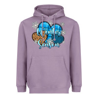 Lavender snow hearts winter season Heavyweight Hoodie - Zillion Design Studio