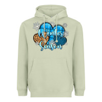 Matcha snow hearts winter season Heavyweight Hoodie - Zillion Design Studio