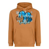 Meerkat snow hearts winter season Heavyweight Hoodie - Zillion Design Studio
