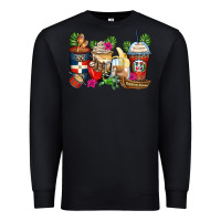 Black dominican republic coffee cups Premium Sweatshirt - Zillion Design Studio