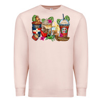 Pale Pink dominican republic coffee cups Premium Sweatshirt - Zillion Design Studio