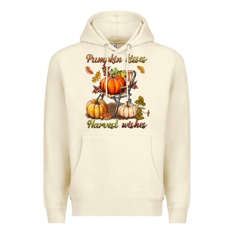Pumpkin Kisses Harvest Wishes Premium Hoodie by BundleAndBundleShop | Teevron