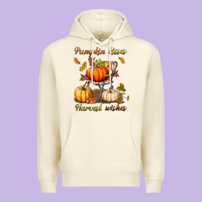 Pumpkin Kisses Harvest Wishes Premium Hoodie Designed By Bundleandbundleshop