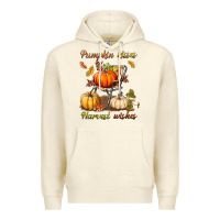 Sandshell pumpkin kisses harvest wishes Premium Hoodie - BundleAndBundleShop