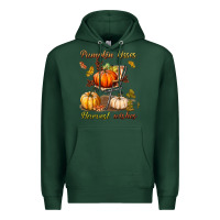 Sports Green pumpkin kisses harvest wishes Premium Hoodie - BundleAndBundleShop