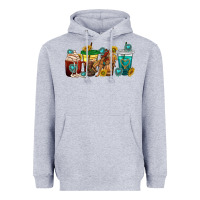 Heather Grey western rodeo coffee cup Heavyweight Hoodie - texasbilliewilder