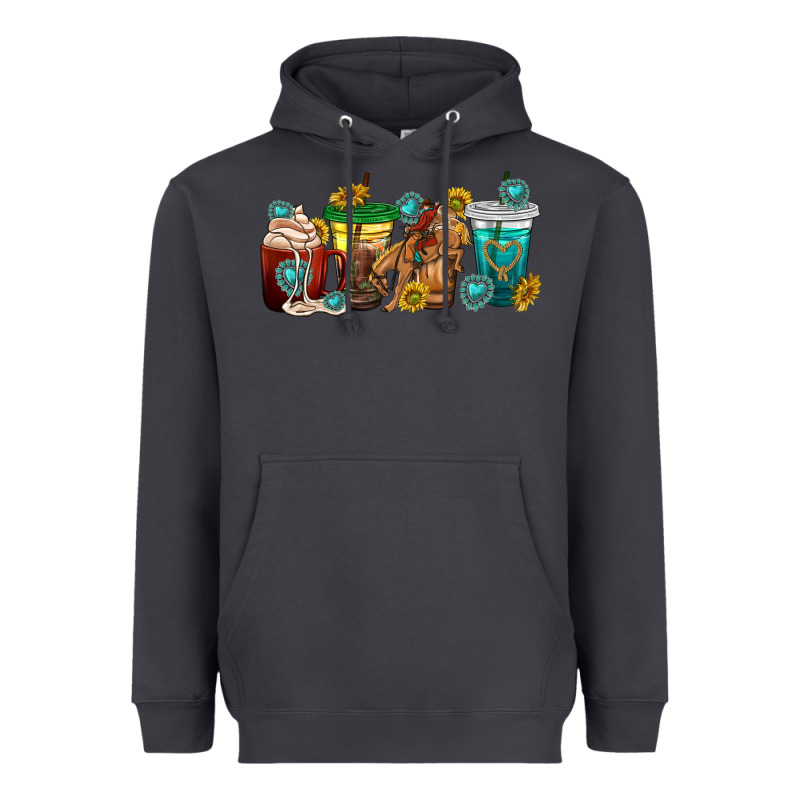 Western Rodeo Coffee Cup Heavyweight Hoodie by texasbilliewilder | Teevron