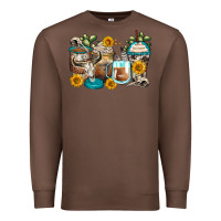 Chestnut bull skull coffee cups Premium Sweatshirt - Zillion Design Studio
