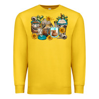 Lemon bull skull coffee cups Premium Sweatshirt - Zillion Design Studio