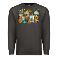 Smoke bull skull coffee cups Premium Sweatshirt - Zillion Design Studio