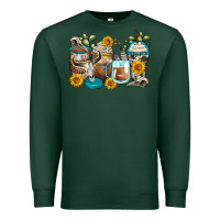 Sports Green bull skull coffee cups Premium Sweatshirt - Zillion Design Studio