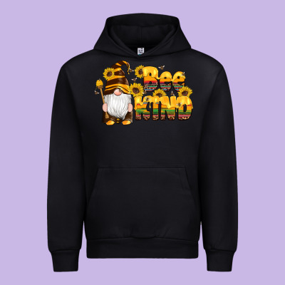 Western Bee Kind Gnomes Bee Honey Sunflowers Leopard Serape Urban Hoodie Designed By Artiststas