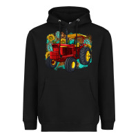 Black western tractor Heavyweight Hoodie - texasbilliewilder