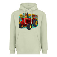 Matcha western tractor Heavyweight Hoodie - texasbilliewilder