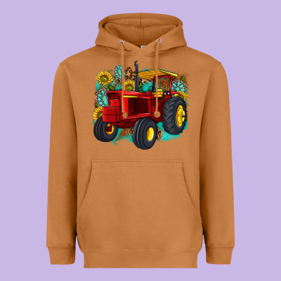 Western Tractor Heavyweight Hoodie Designed By Texasbilliewilder