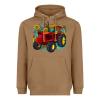 Toasted Coconut western tractor Heavyweight Hoodie - texasbilliewilder