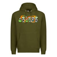 Army Green soccer coffee cups Premium Hoodie - Jasminsmagicworld
