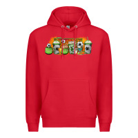Red soccer coffee cups Premium Hoodie - Jasminsmagicworld