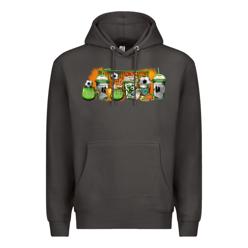 Soccer Coffee Cups Premium Hoodie by Jasminsmagicworld | Teevron