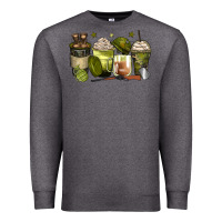 Charcoal Heather army coffee cups Premium Sweatshirt - Zillion Design Studio