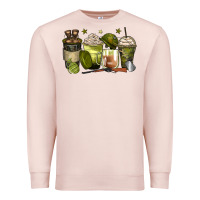 Pale Pink army coffee cups Premium Sweatshirt - Zillion Design Studio
