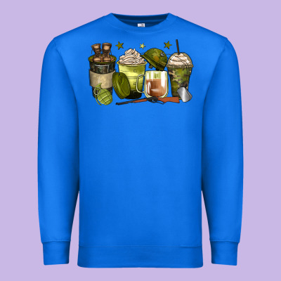 Army Coffee Cups Premium Sweatshirt Designed By Zillion Design Studio