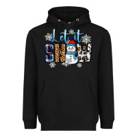 Black let it snow Heavyweight Hoodie - Zillion Design Studio