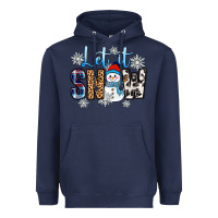 Navy let it snow Heavyweight Hoodie - Zillion Design Studio