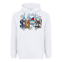 White let it snow Heavyweight Hoodie - Zillion Design Studio