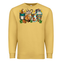 Antique Gold horses coffee cups Premium Sweatshirt - Zillion Design Studio
