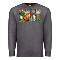 Charcoal Heather horses coffee cups Premium Sweatshirt - Zillion Design Studio